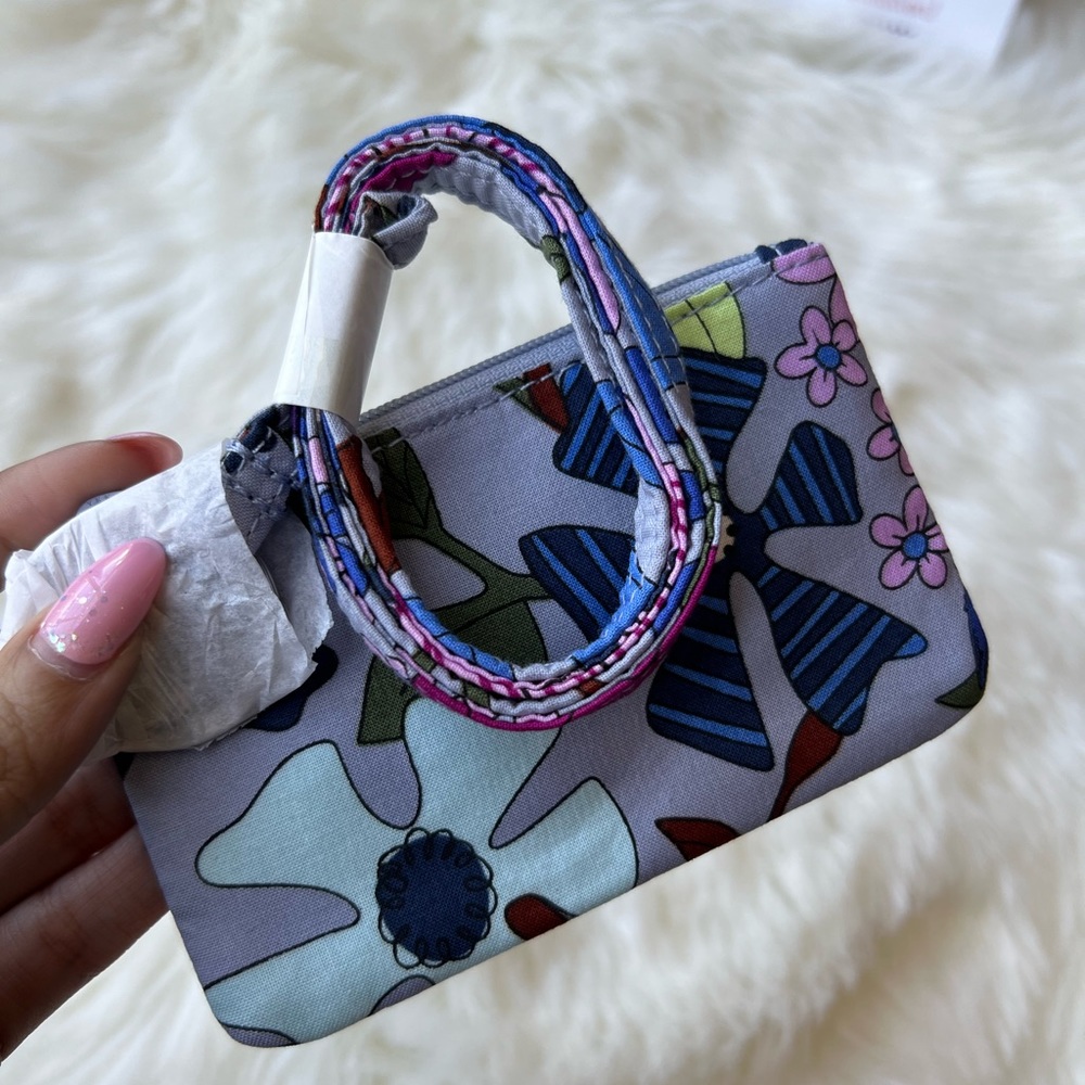 ✨ NEW Vera Bradley Zip ID Card Coin Case AND Lanyard Bengal Lilly